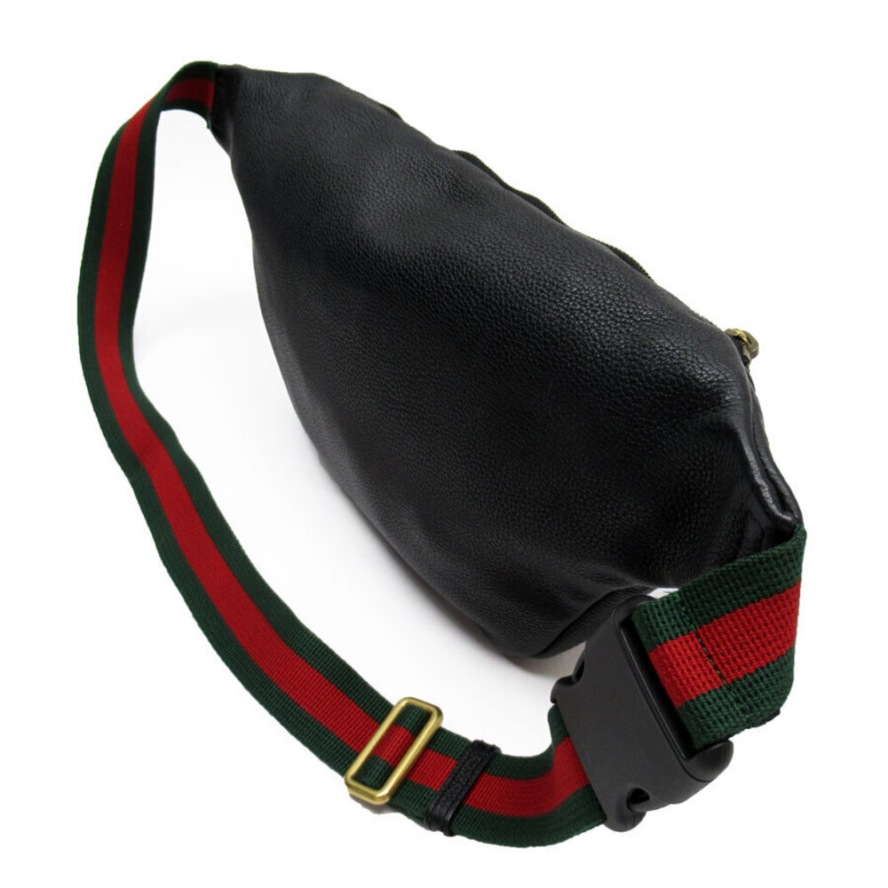 Gucci Green Crossbody Leather Body Bag Waist Black Red Bum Belt Black Red